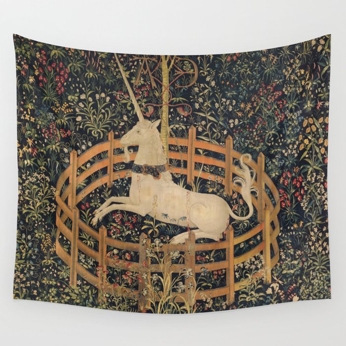 HD Trapped Unicorn Medieval Tapestry Wall Tapestry