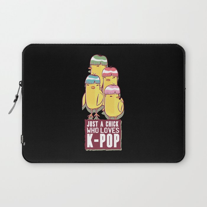 Love Korean Heart Chick Who Loves K Pop Laptop Sleeve