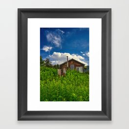 Alaskan Pioneer Homestead Cabin - Seldovia, Alaska Framed Art Print