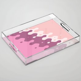 Shades of pink curves Acrylic Tray