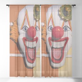Clown Ornament, Seaside Heights, New Jersey  Sheer Curtain