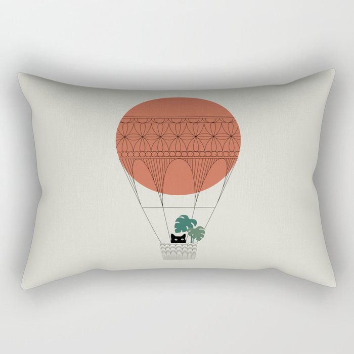 Cat Landscape 138: Hot Sun Balloon Rectangular Pillow