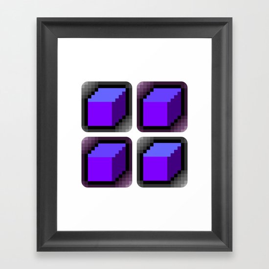 Cube x 4 = Framed Art Print