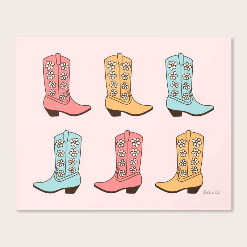 blush cowboy boots