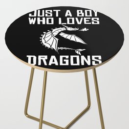 Dragon Head Funny Cute Fantasy Creature Side Table