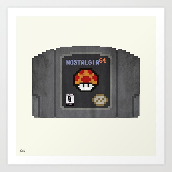 Nostalgia in a Nintendo 64 Cartridge Art Print