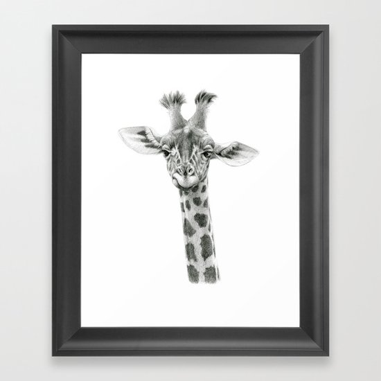 Young Giraffe G2012-053 Framed Art Print
