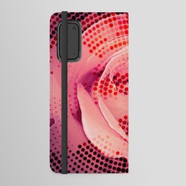 Pink cyber rose Android Wallet Case