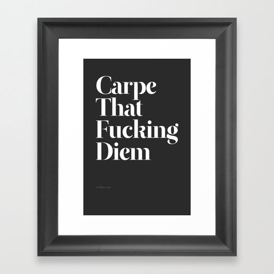 Carpe Framed Art Print