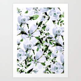 white flowers Art Print