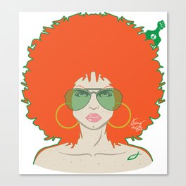 Redhead Afro Chic Canvas Print