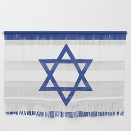 Israel Flag Print Jewish Country Pride Patriotic Pattern Wall Hanging