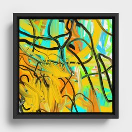 Abstract expressionist Art. Abstract Painting 11. Framed Canvas