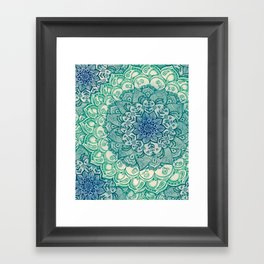 Emerald Doodle Framed Art Print