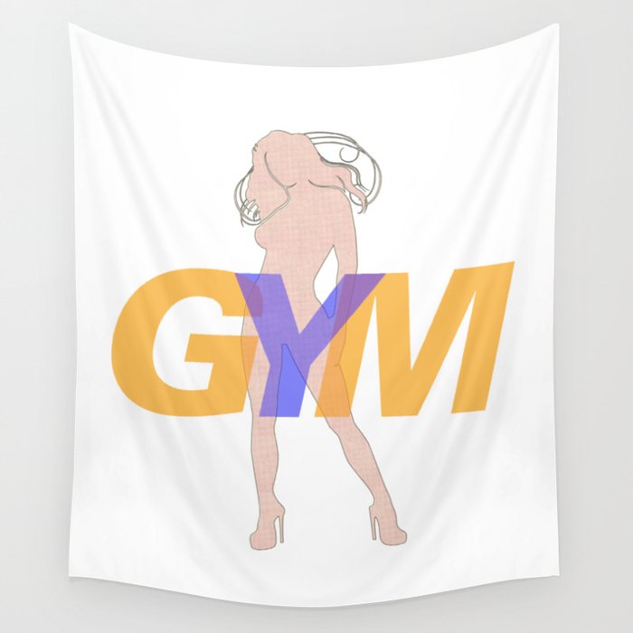GYM Woman 4 Wall Tapestry