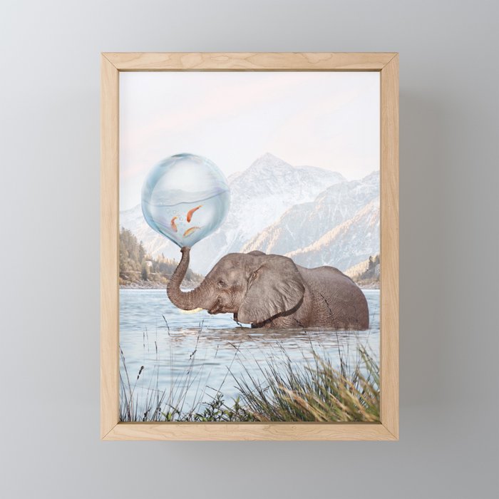 In a Bubble Framed Mini Art Print