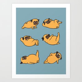 Total Pugsgym Abs Workout Art Print
