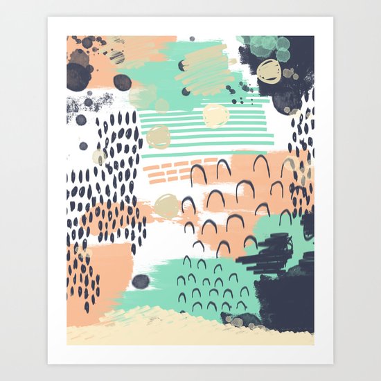 Liesel - Abstract, painterly, mark-making artist, colors cell phone case design Art Print