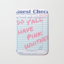 Guest Check Print | Pink Whitney | Pink Print Bath Mat