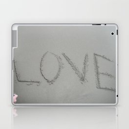 Love letters in the sand Laptop & iPad Skin