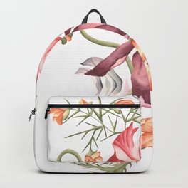 Iris with Furze-Bush, Fern and Poppies Backpack