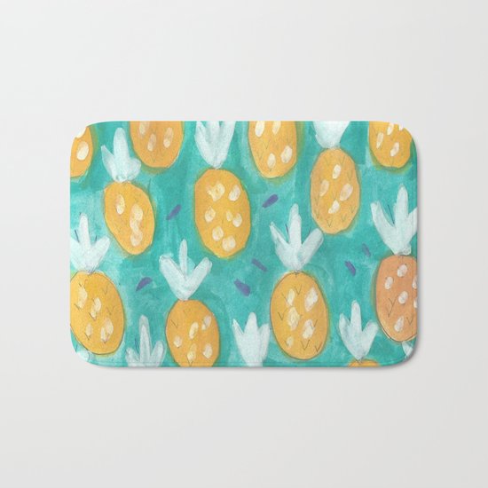 Fresh Pineapples Bath Mat