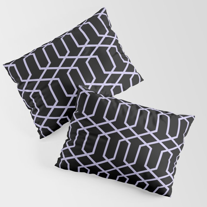 Black and Purple Tessellation Line Pattern 10 Pairs DE 2022 Popular Color Violet Gems DE5940 Pillow Sham