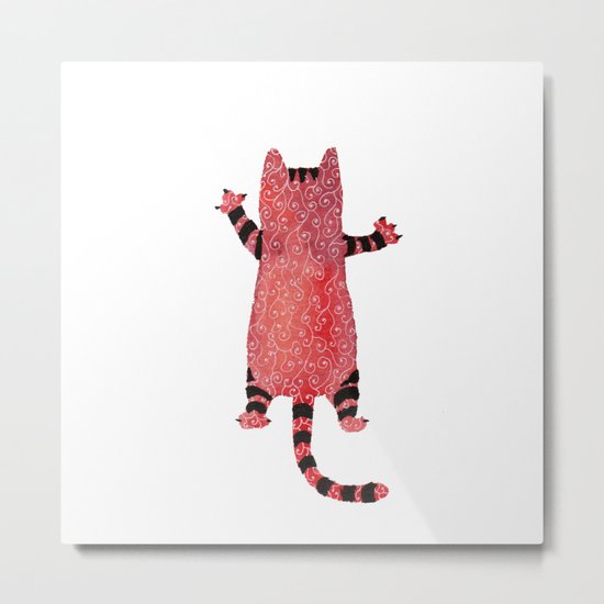 Red cat Metal Print