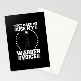 Prison Warden Correctional Officer Facility Training Stationery Card