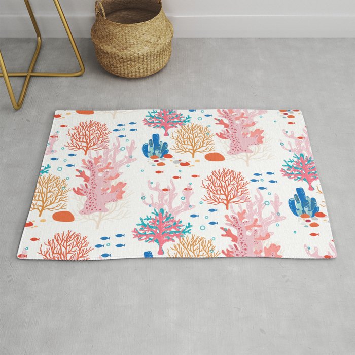 Corals and Fish in a Reef Rug