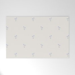 Meadow Flowers in Blue and Cream Welcome Mat