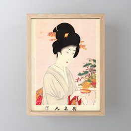 Bride and Nuptial Sake (Toyohara Chikanobu) Framed Mini Art Print