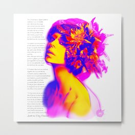 La Loca Luz Caraballo Metal Print | Venezuela, Flowers, Merida, Luzcaraballo, Graphicdesign, Poema, Andreseloyblanco, Women, Digital 