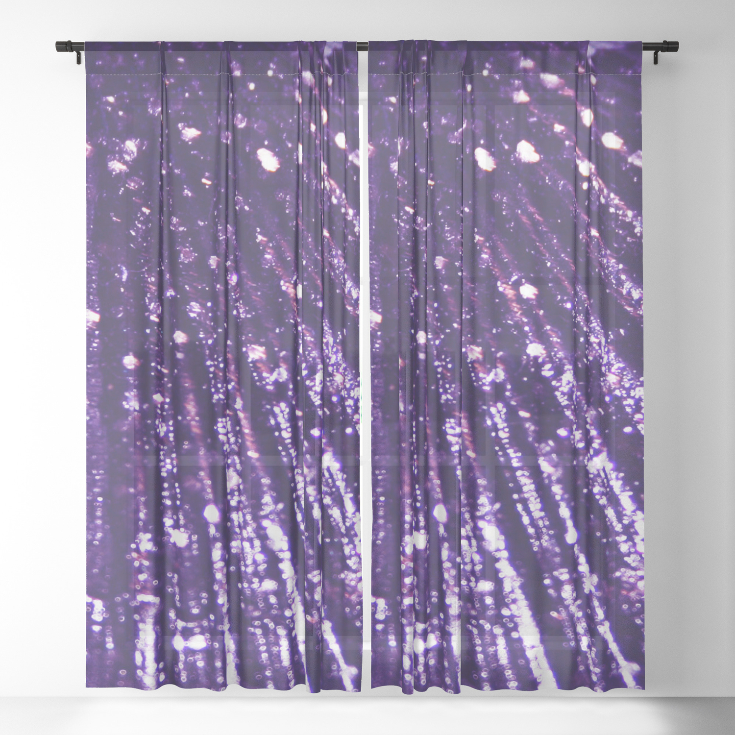 Triton S Secrets Dark Purple Sheer Curtain By Fairychamber