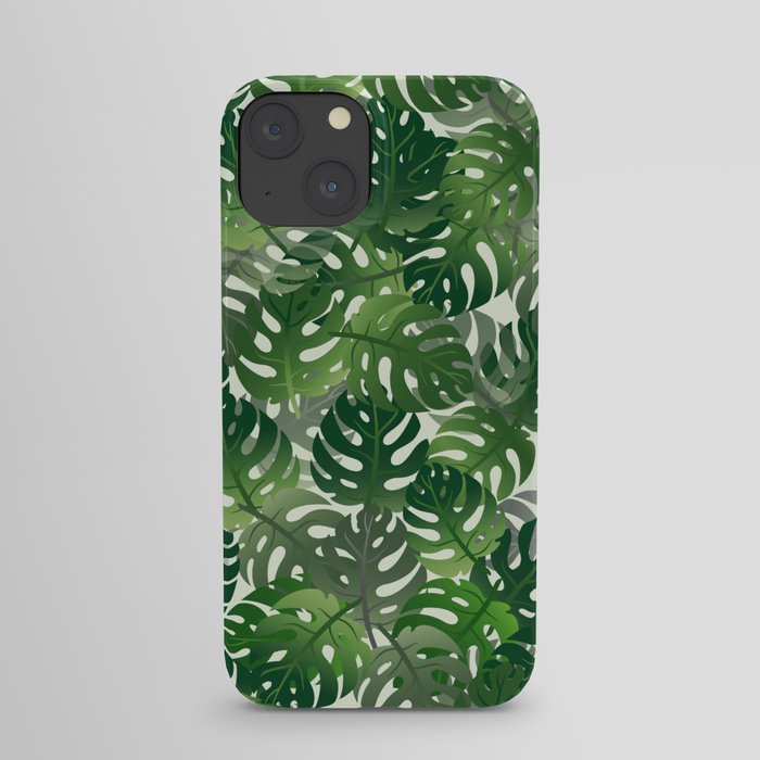 Exotic Palm Leaf Pattern iPhone Case