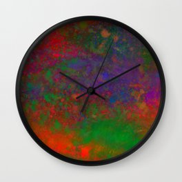 Last Sunset Wall Clock | Abstract, Digital, Sun, Watercolor, Red, Animal, Sunset, Acrylic, Painting, Oil 