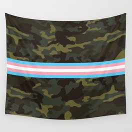 Camo Trans Pride Wall Tapestry
