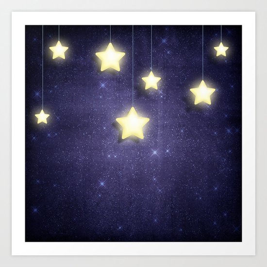Moon & Stars 02 Art Print