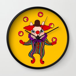 Clown Dog Frenchie entertains you with love and cuteness Wall Clock