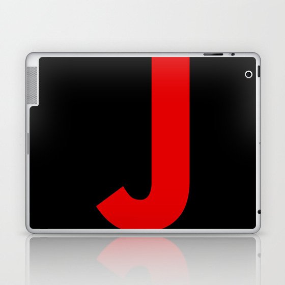 Letter J (Red & Black) Laptop & iPad Skin