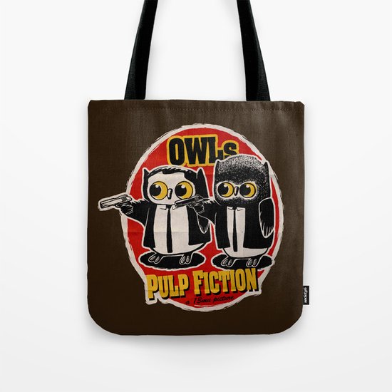 Owls Pulp Fiction Tote Bag