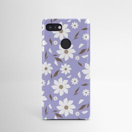 Flowers and leafs purple Android Case