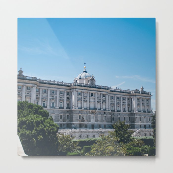 Spain Photography - Royal Palace Of Madrid Under The Blue Sky  Metal Print