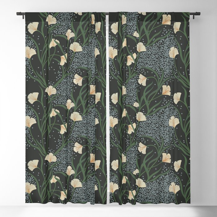 Lily Floral Blackout Curtain