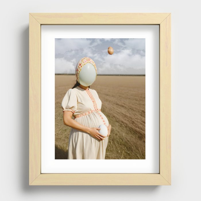 With Egg Recessed Framed Print