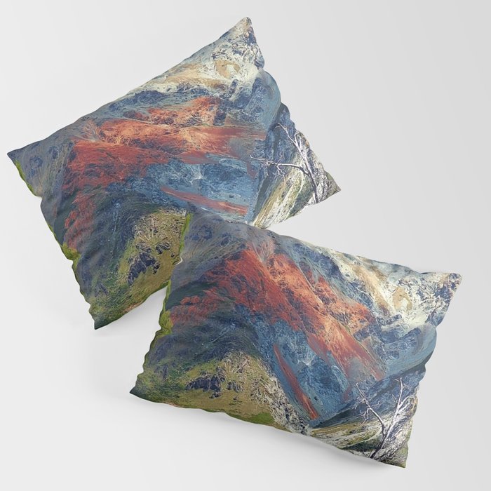 Argentina Photography - The Argentine Alpine Forest Under The Blue Sky Pillow Sham