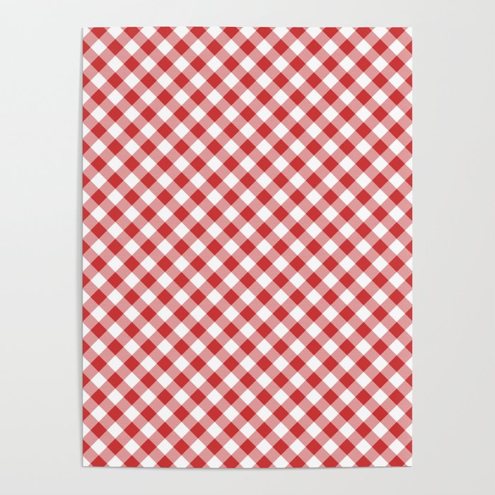 Spring/Summer Farmhouse Style Gingham Check Poster