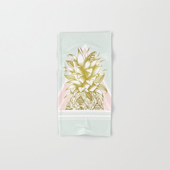 Golden Pineapple Hand & Bath Towel