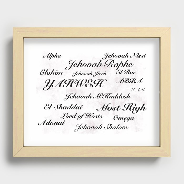 Names of our Father Recessed Framed Print