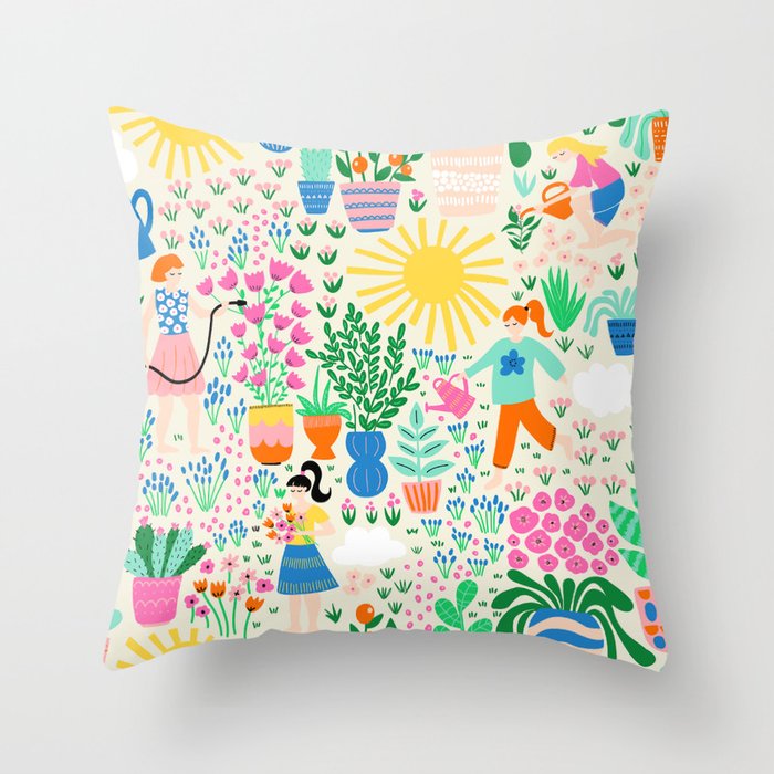 The Love Of Gardening Throw Pillow